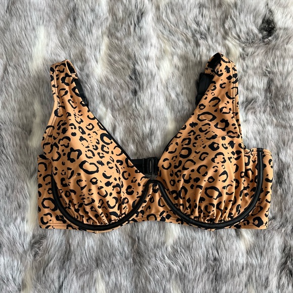 Swimsuits for all Gabi Fresh Leopard Print Bikini Top size 18 E/F - Picture 2 of 5